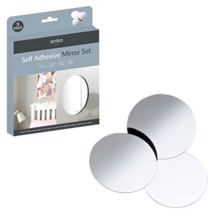 Zelfklevende Ronde Spiegels 15 cm - Set van 3 - Functionele Glas Spiegels