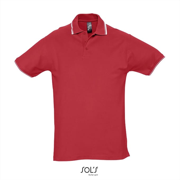 SOL'S Contrast-Polo Practice L585 - Red/White - M
