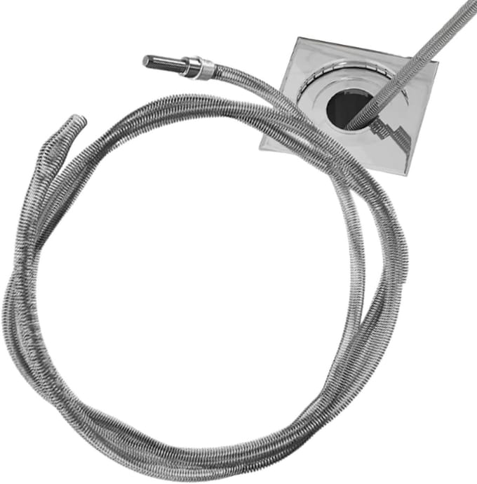 Leiding Ontstopper - Grijper Tool - Afvoer Reinigen - Flexibele Veer - 4 Meter - Zilver