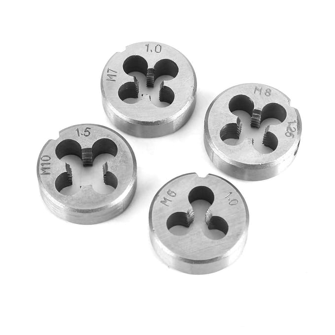 12 stuks M6M12 schroefmoer draadtappen snijmessen met sleutelgreep handgereedschapsset gray