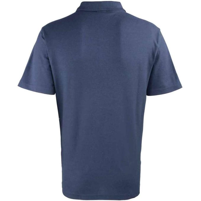 Premier poloshirt met studs voor heren (Marine)