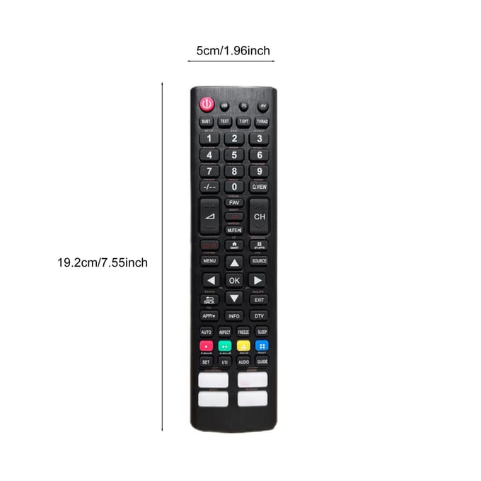 Télécommande universelle de remplacement pour téléviseurs LCD LED multimarques avec réseau noir