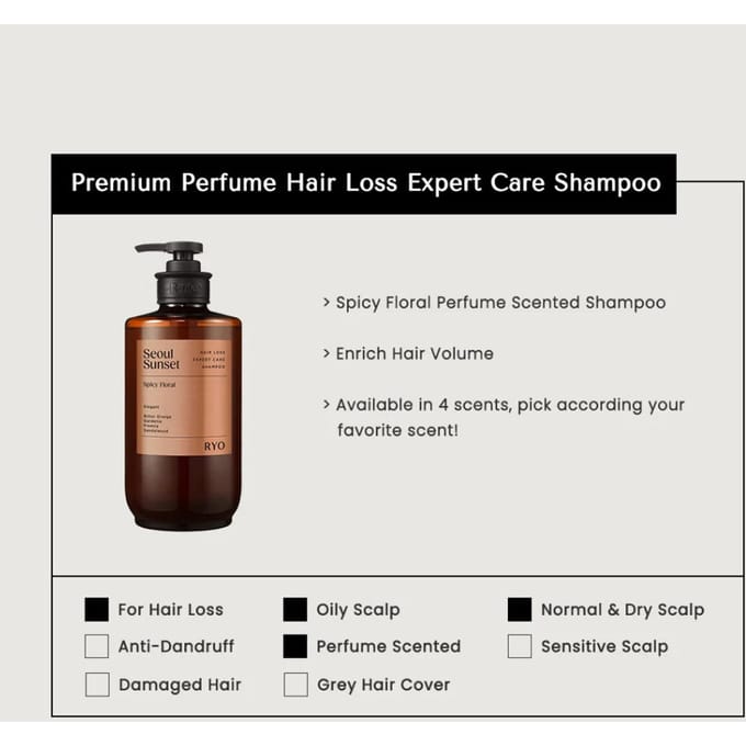 Haaruitval Expert Verzorging Shampoo Seoul Zonsondergang Pittig Bloemig 585ml black