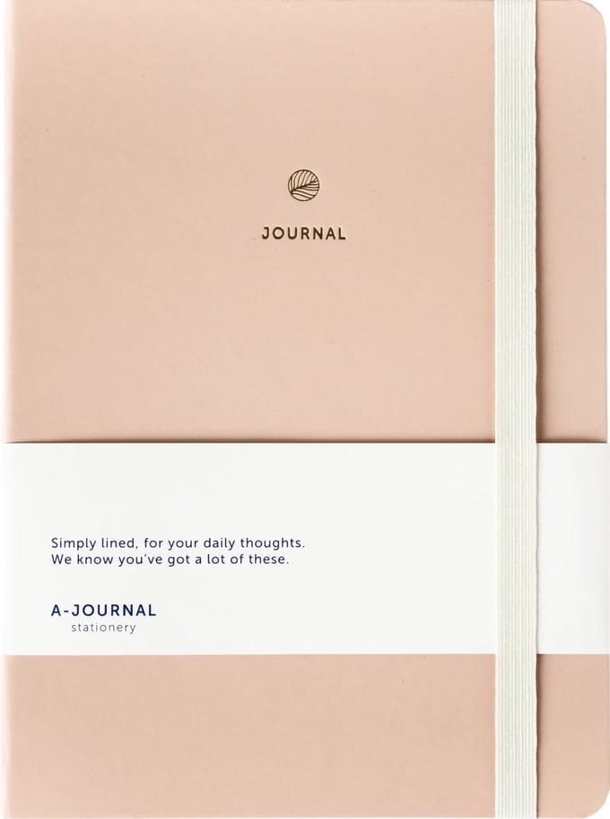 A-Journal - Notitieboek - beige - A5 - 160 pagina's
