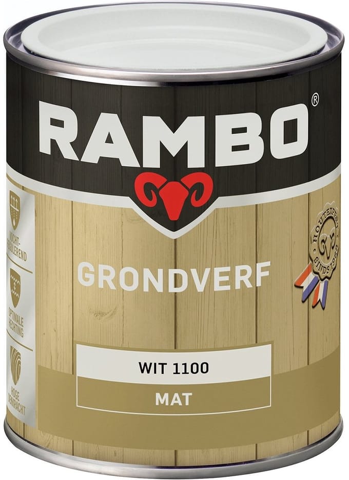 Rambo Grondverf Mat Wit - 0.75L - Wit