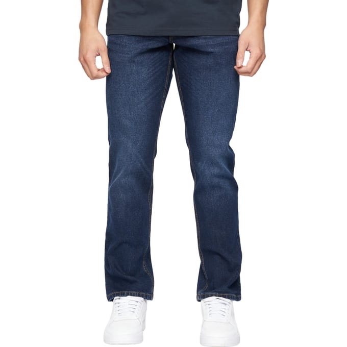 Crosshatch Heren Chas Straight Jeans (Donkere wasbeurt)