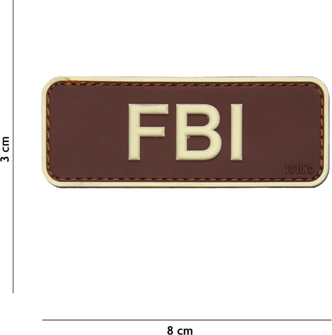 101 Inc Embleem 3D Pvc Fbi Bruin  17044