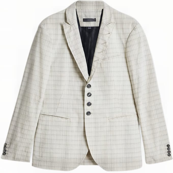 John Varvatos Slim Fit Wire Inserted Jacket Ash Maat: 48 | Blazers Outlet | Heren | Grijs