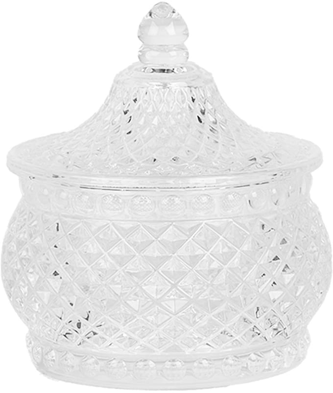 Clayre & Eef Voorraadpot Ø 10x11cm Transparant Glas