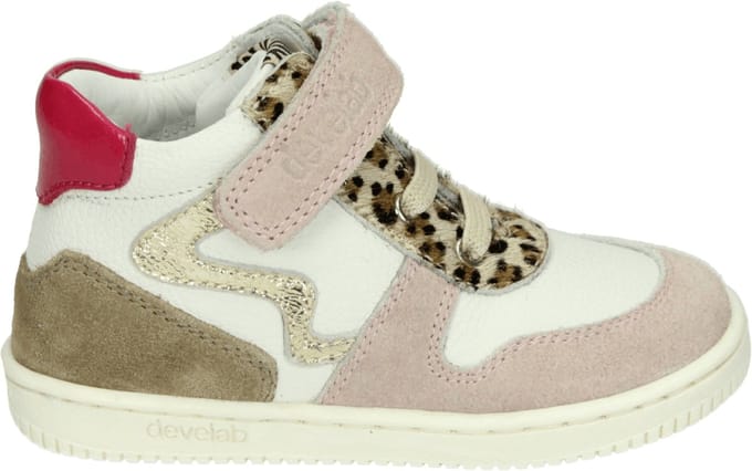 Develab - 44424 - Half-hoog - Kleur: Wit/beige - Maat: 24