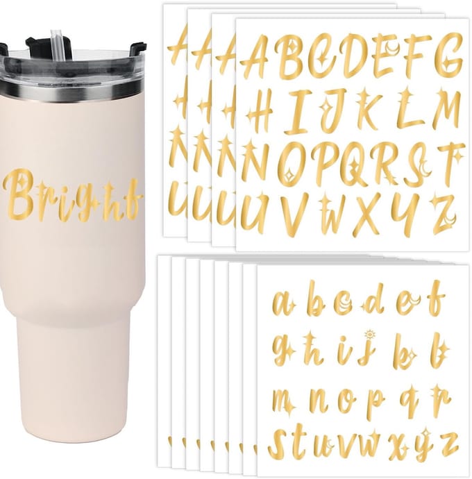 Dailygoods - 12 Vel Waterdichte Letterstickers voor Creatieve Decoratie