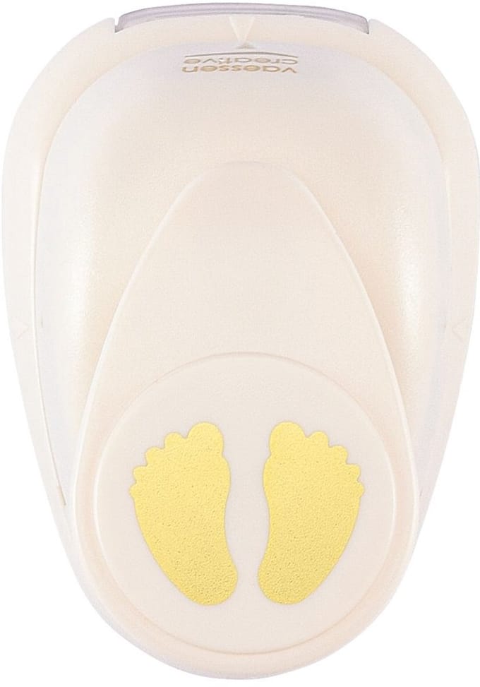 Vaessen Creative Pons - Figuurpons - Babyvoetjes - 1,9 x 2,4 cm