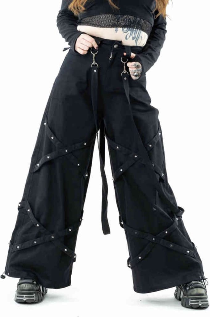 Heartless - Elsu Wijde broek - 32/32 inch - Zwart