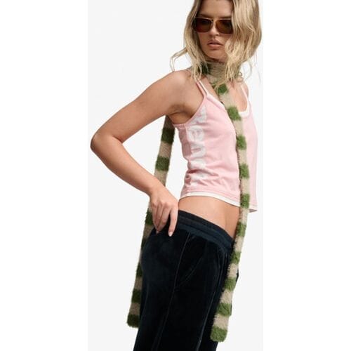 Superdry Bench Aansluitend Cami Laag Topje Pink Grootte: L