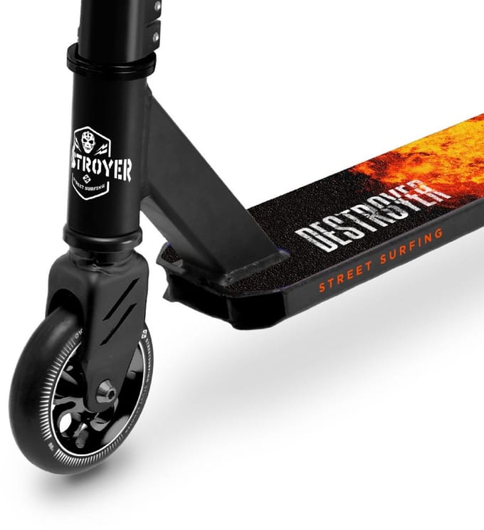 Street Surfing Destroyer Stunt Scooter Pyro Black 100mm