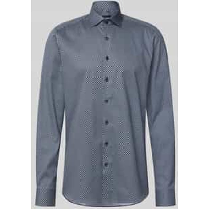 OLYMP Level Five Overhemd, Body Fit, Royal Kent, Marineblauw