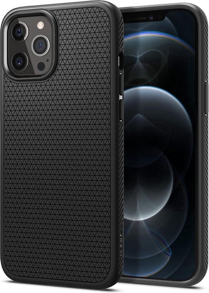 Spigen Liquid Air Apple iPhone 12 / 12 Pro Flexibel Hoesje Mat Zwart