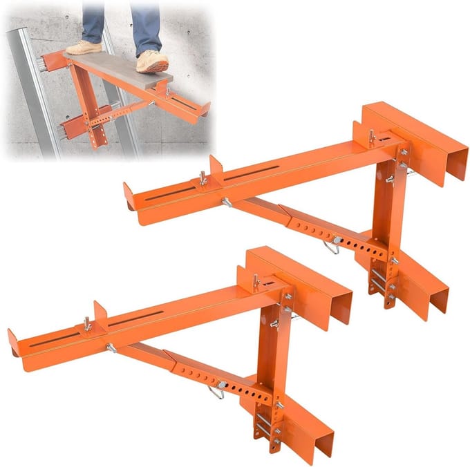 2 Stuks Verstelbare Steigerladder Steunen Zware Belasting 113kg
