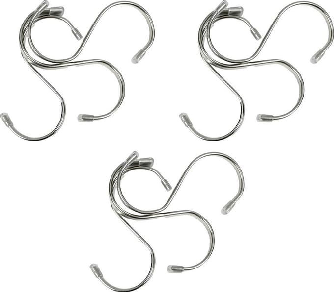 Benson S-haken / ophanghaken - 9-delig - metaal - 70 mm