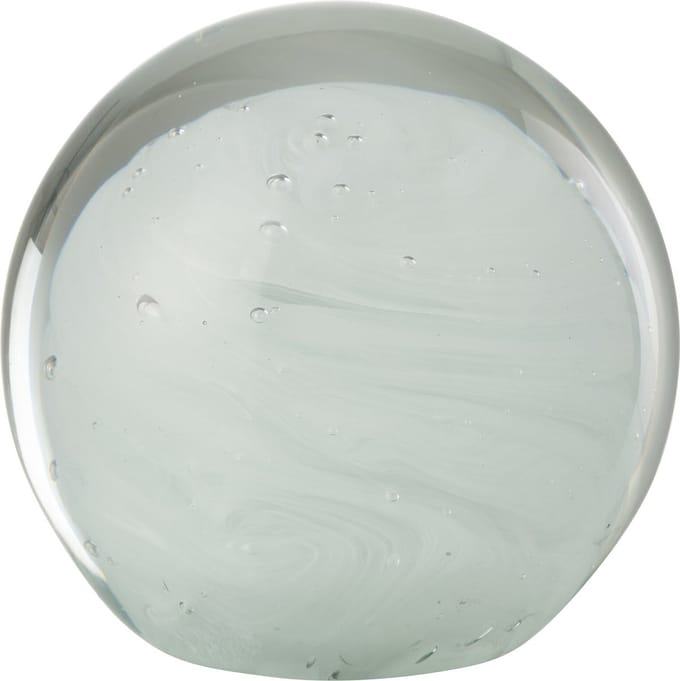 J-Line presse-papier Twister Rond - glas - wit large