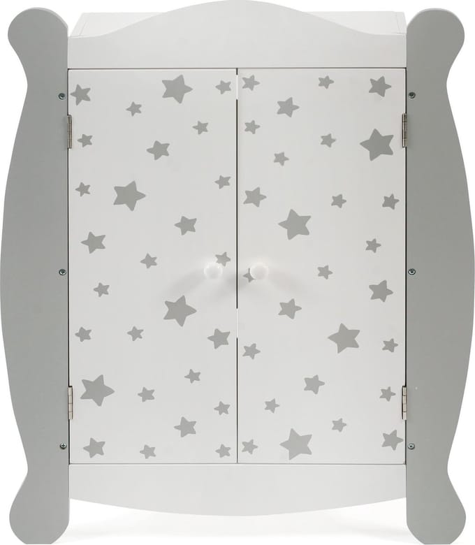 Bayer Chic 2000 - Poppen Kledingkastje - Grey Stars