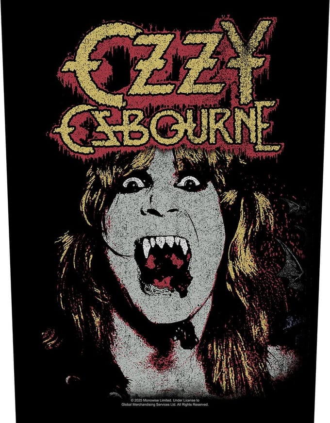 Ozzy Osbourne - Fangs Rugpatch - Zwart