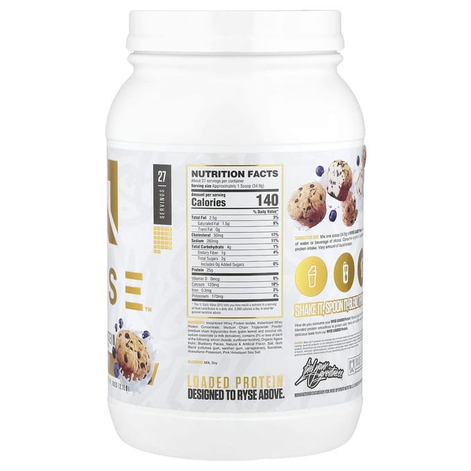 RYSE, Loading Protein, Wei-eiwit met Premium MCT's, Blueberry Muffin, 2,1 lb (942 g)