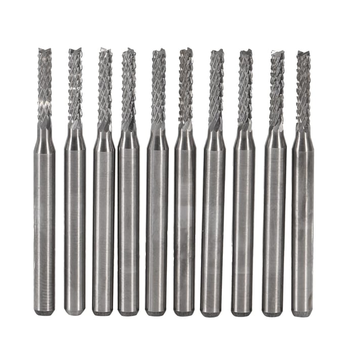 10 stuks 2 mm Gesoldeerd Carbide Frees Graveerbits Snijboor SMT CNC PCB Snijder
