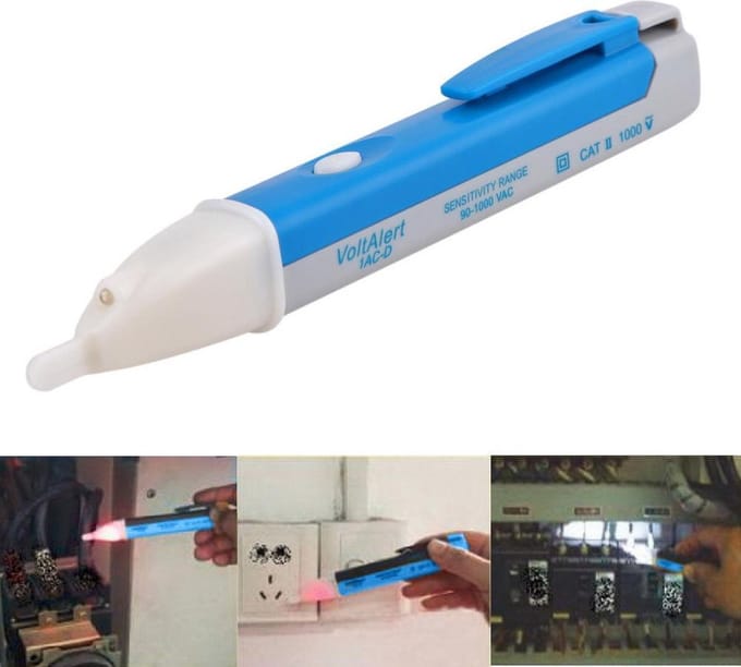 Voltstick 1AC-D | Voltmeter | Stroom Tester | Sensitivity range 90-1000 VAC | Blauw