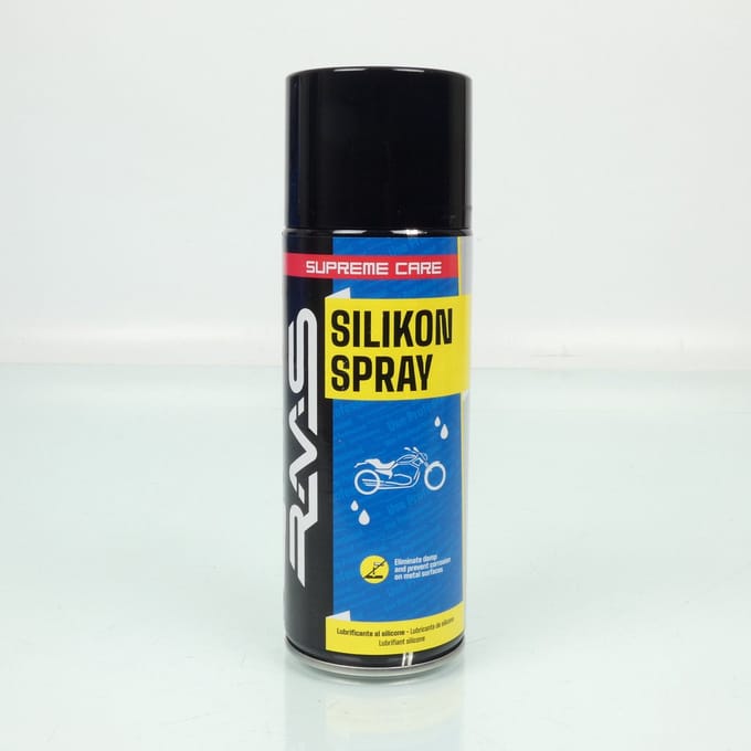 Bombe lubrifiant silicone RMS Silikon Spray 400mL pour entretien moto auto Neuf