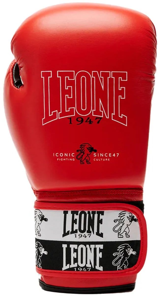 Leone1947 Iconic Kunstleren Bokshandschoenen Rood 12 oz