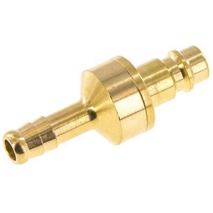 Messing DN 7.2 (Euro) Luchtkoppeling Insteeknippel 8 mm Slangpilaar Double Shut-Off