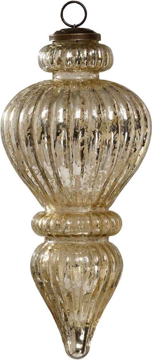PTMD Santhy Kerstornament -H25 x Ø25 cm - Glas - Goud glanzend