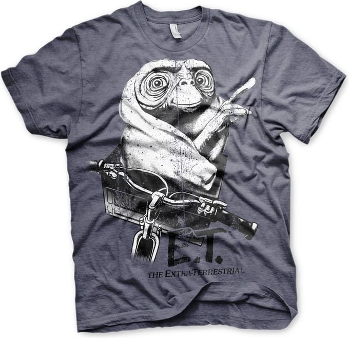 E.T. Biking Distressed T-shirt Navy-Heather