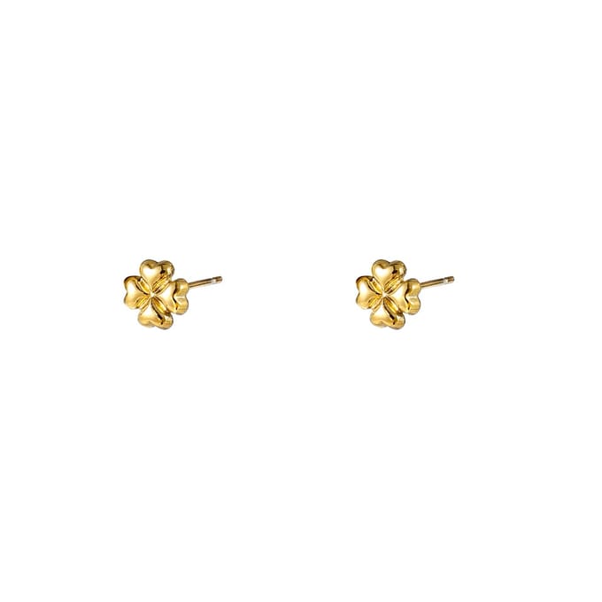 Go Dutch Label Oorknoppen Clover Stud Goud