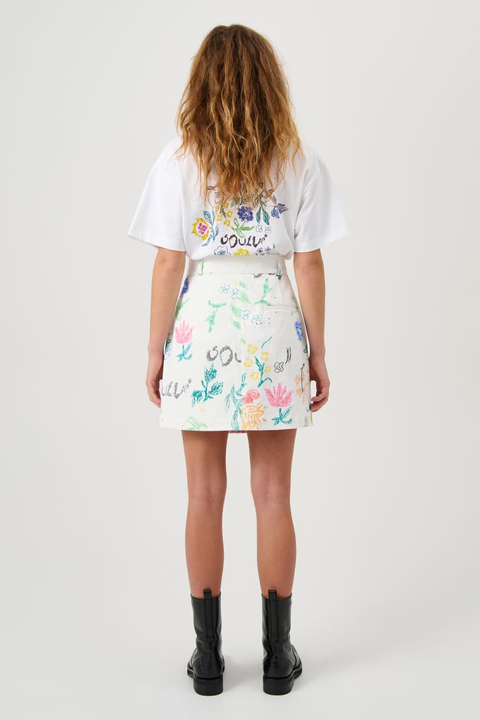 Soulland Skirt White Aop Taglia: M/L | Minigonne Outlet | Unisex | Bianco