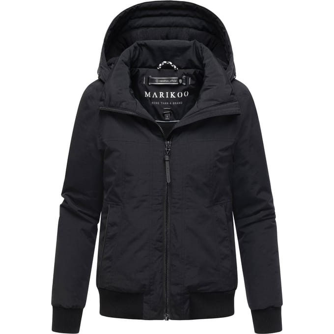 Marikoo dames winterjas Mooni 16 in bomberstijl met capuchon