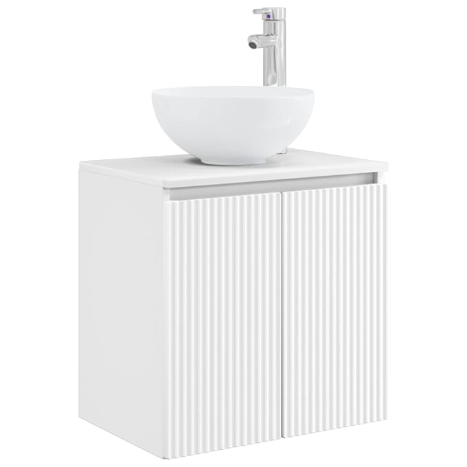 vidaXL - Wandgemonteerde - wastafel - van - een - meubel - Wit - 49,5 - x - 41 - x - 64,5 - cm