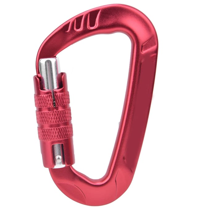 1 stuks 7075 Luchtvaartaluminium 12KN D-vormige Gesp Karabijnhaak Clip Buiten Veiligheidsaccessoire rood rood