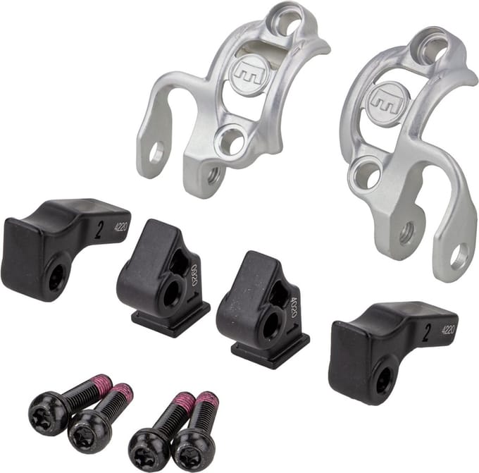 Magura MT shiftmix 1+2 ISPEC klembeugel zilver set
