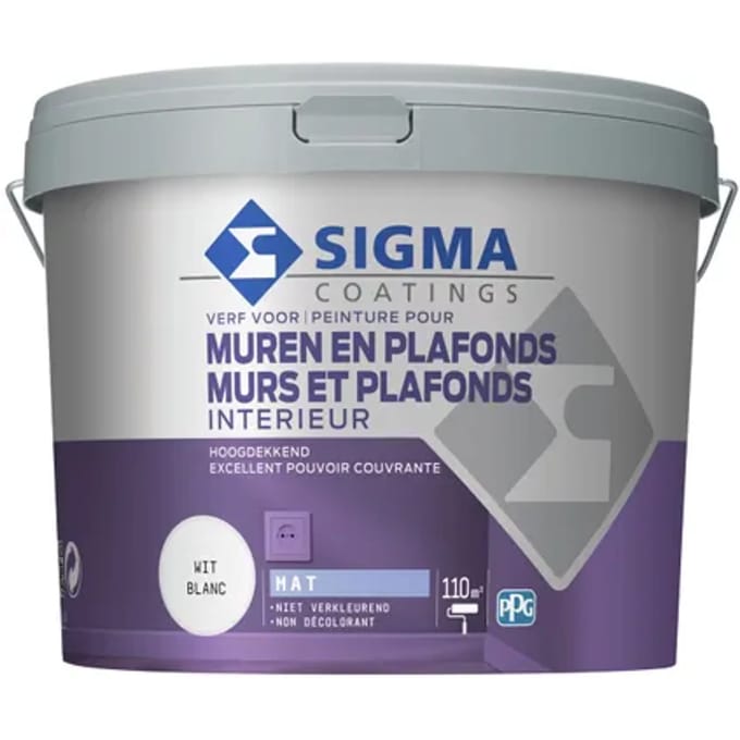 Sigma Interieur Muurverf - Mat - White - 10l