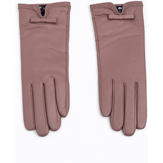 Dames Echte Leren Warme Handschoenen Vleeskleurig Modieus Forensen Strikknoopstijl Kleding Passend M code gray
