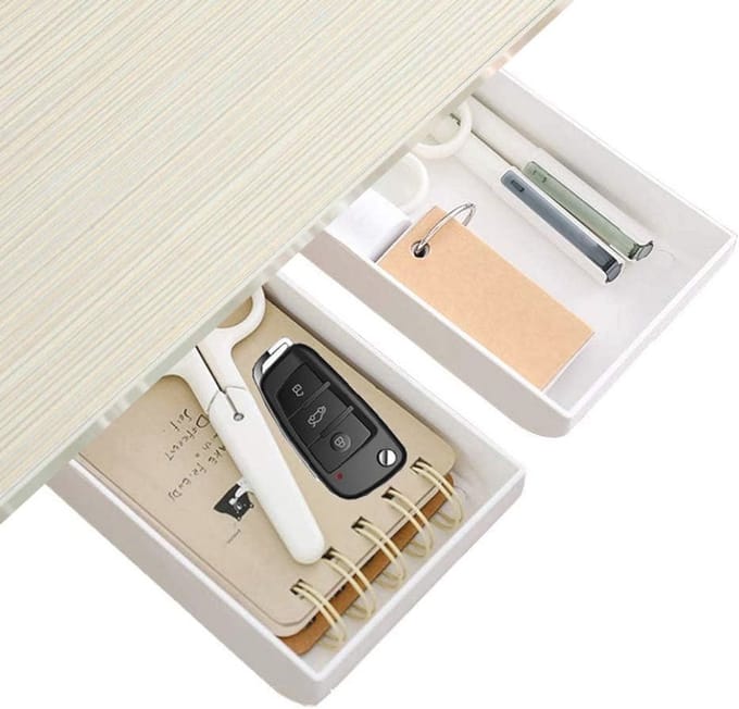 Onder bureau lade organizer voor kantoorbenodigdheden - wit