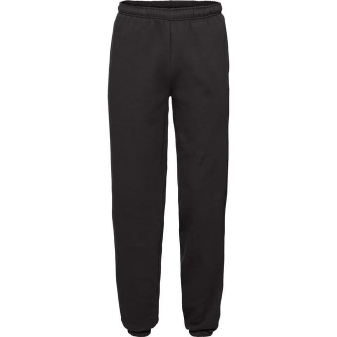 Fruit of the Loom Heren Joggingbroek met elastische zoom (Zwart)