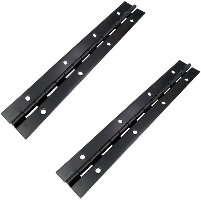 Dailygoods- Pianoscharnier 150 x 30 x 0,8 mm - 2 Stuks - Roestvrij