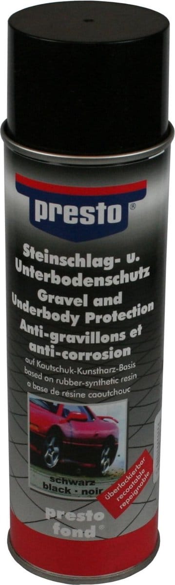 Presto Bodembescherming anti-steenslag - coating - zwart - 500 ml