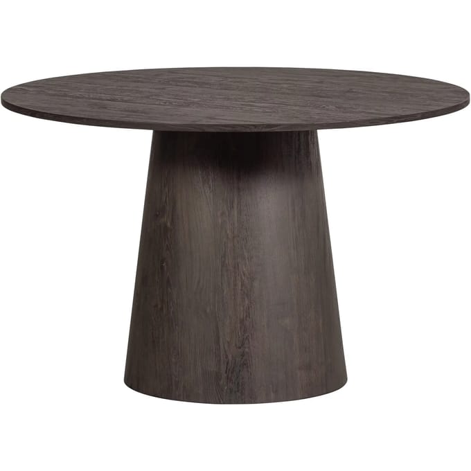 WOOOD Maan Eettafel - MDF - Donkerbruin - 75x120x120