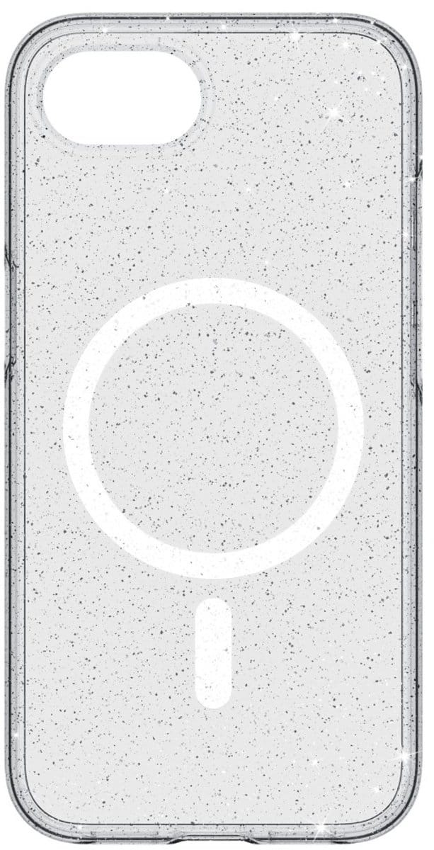 White diamonds hoesje geschikt voor Iphone 16e - Glitter cover - met Magsafe - Transparant