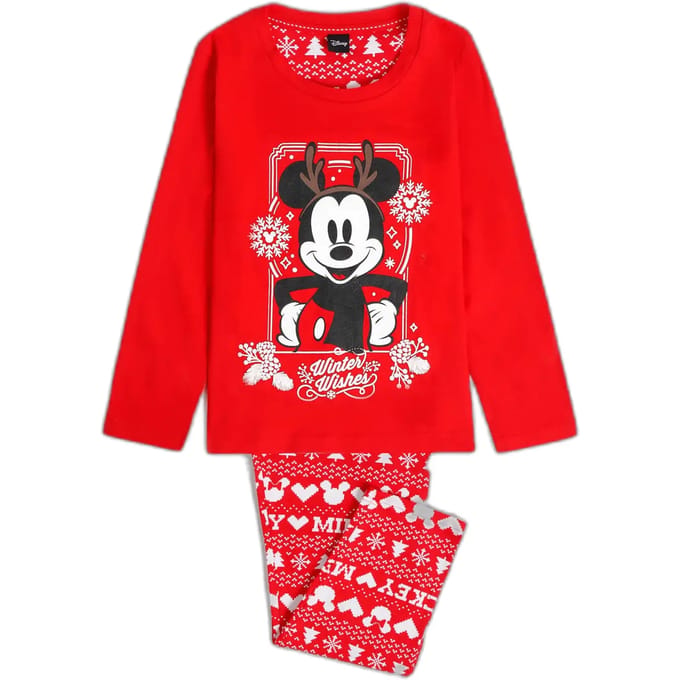 Kerst pyjama met lange mouwen voor kinderen Disney Mickey