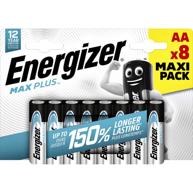 Energizer Alkaline Batterijen Max Plus Aa Lr6 8 Stuks Voor Monitoren En Afstandsbedieningen